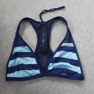 Splendid bikini top with zip up racer back.